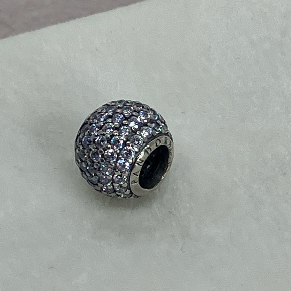 Authentic Pandora 925 Pave Lights Clear CZ Charm Bead # 791051CZ - Picture 3 of 5